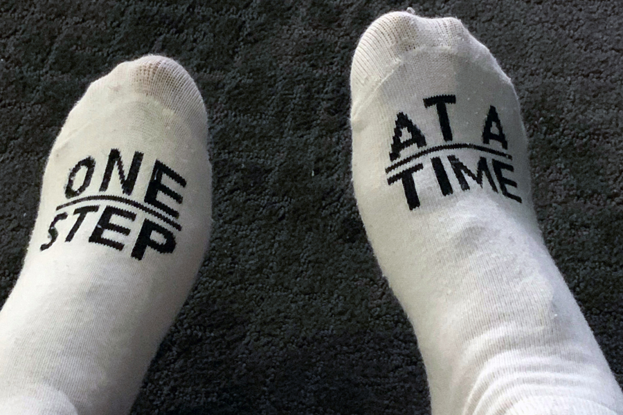 Photo of "One Step At A Time" socks